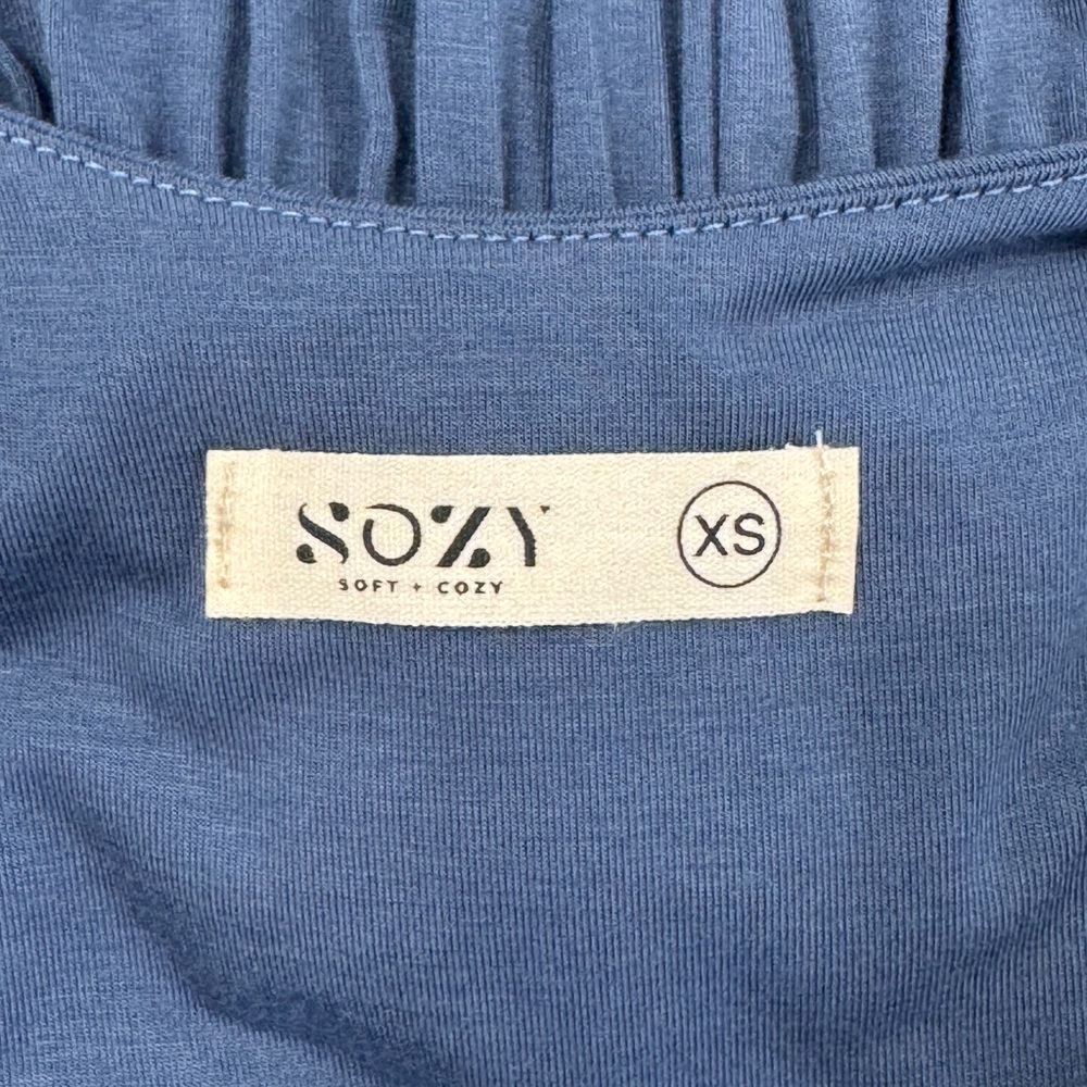 Navy Blue V-Neck Maxi Dress with Front Tie Detail - Picture 5 of 8